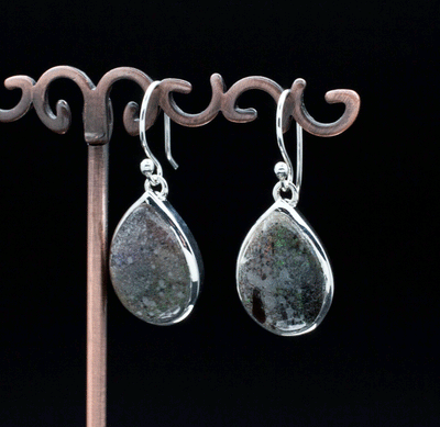 Sterling Silver Matrix Opal Earrings