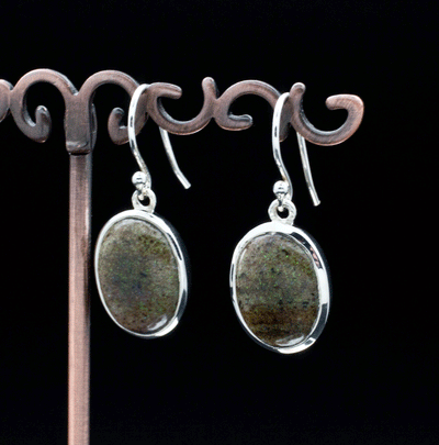 Sterling Silver Matrix Opal Earrings