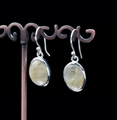 Sterling Silver Rutilated Quartz Earrings