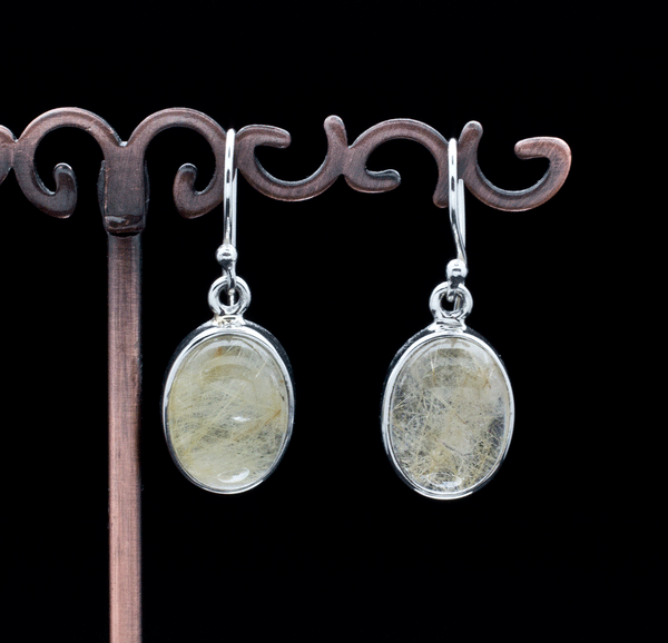 Sterling Silver Rutilated Quartz Earrings