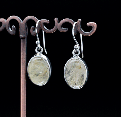 Sterling Silver Rutilated Quartz Earrings