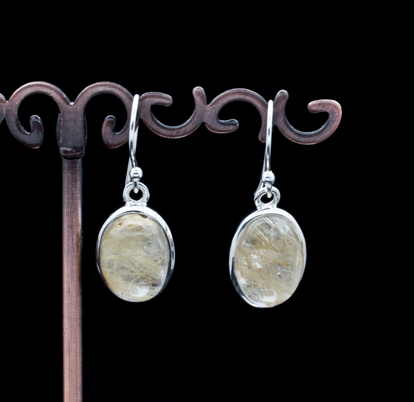 Sterling Silver Rutilated Quartz Earrings