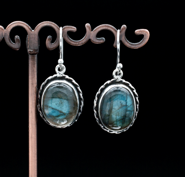 Sterling Silver Labradorite Earrings