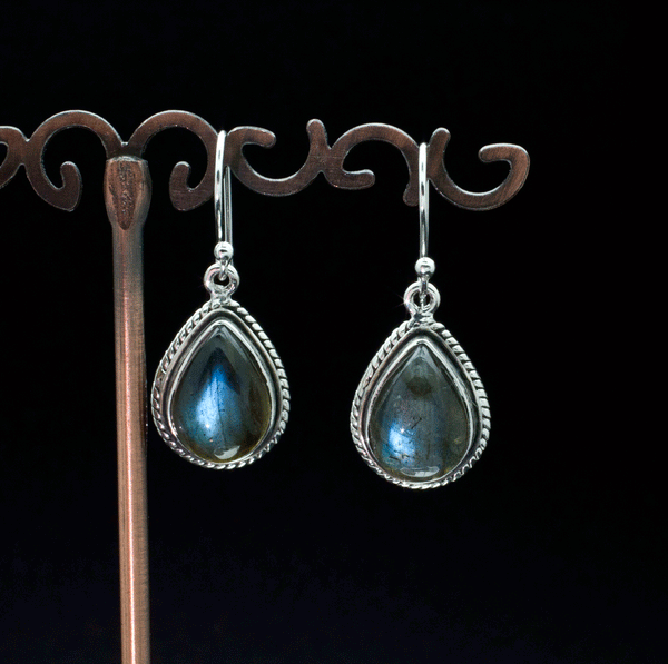 Sterling Silver Labradorite Earrings