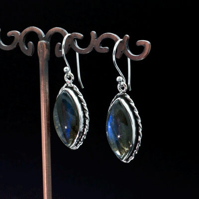 Sterling Silver Labradorite Earrings