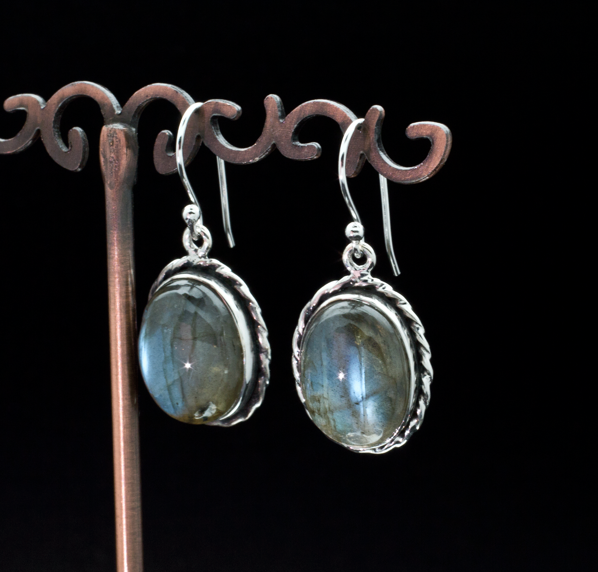 Sterling Silver Labradorite Earrings