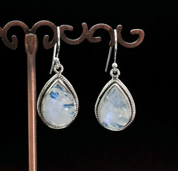 Sterling Silver Moonstone Earrings