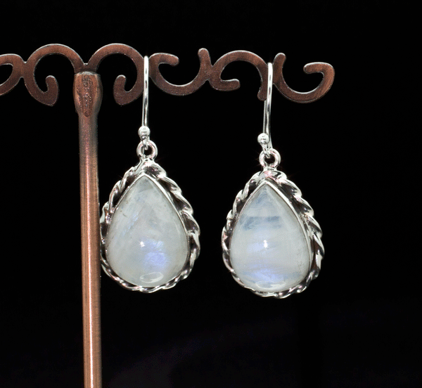 Sterling Silver Moonstone Earrings