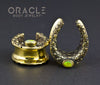 7/8" (22mm) Brass Saddles with Faceted Ethiopian Opal