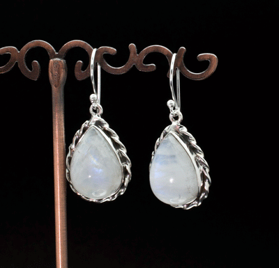 Sterling Silver Moonstone Earrings