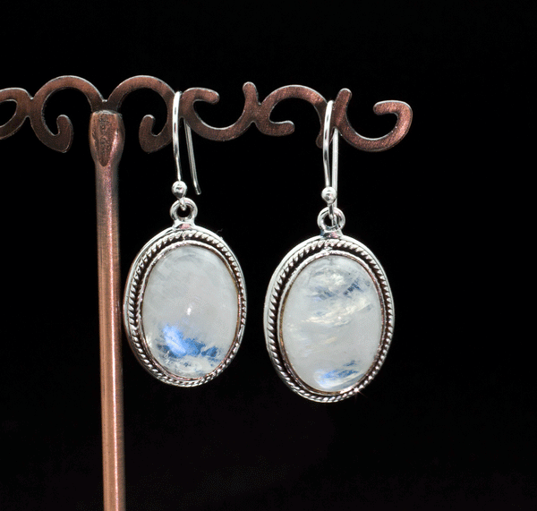 Sterling Silver Moonstone Earrings