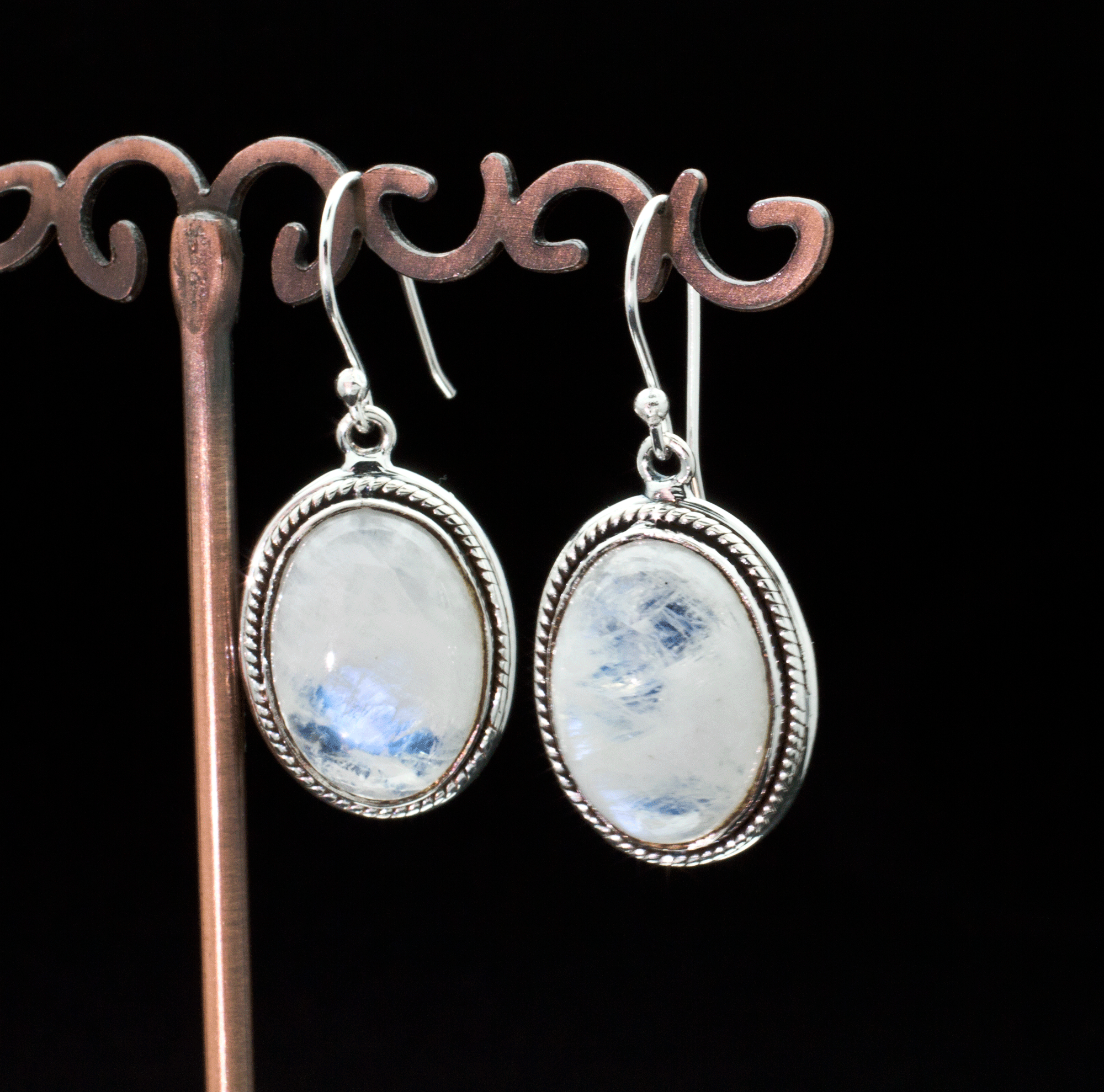 Sterling Silver Moonstone Earrings