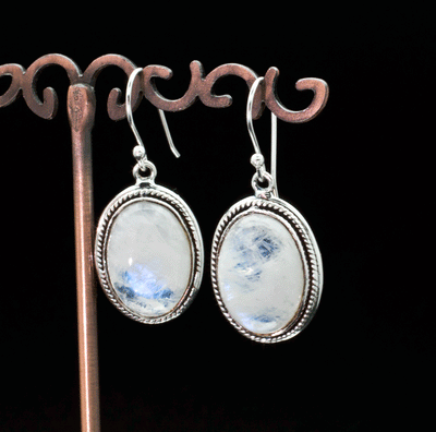 Sterling Silver Moonstone Earrings
