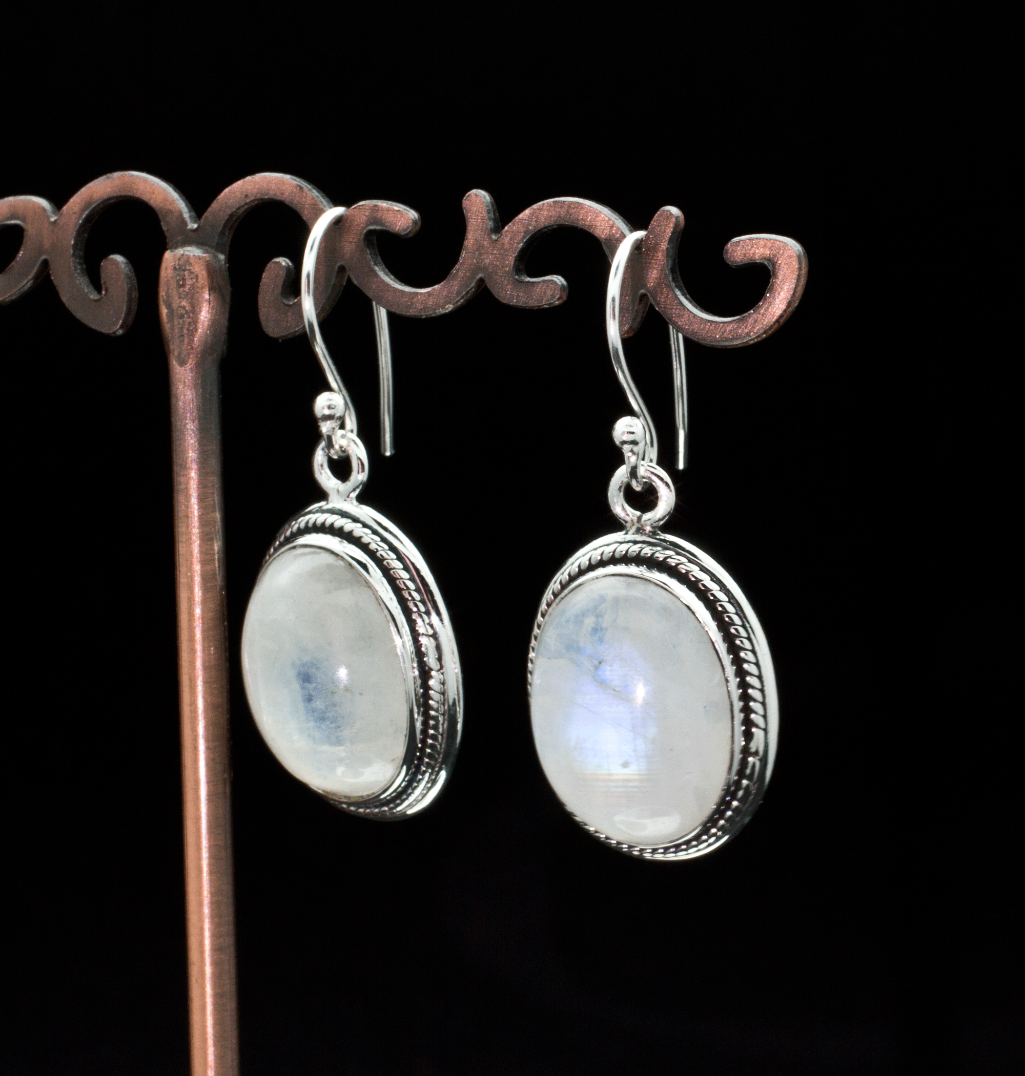 Sterling Silver Moonstone Earrings