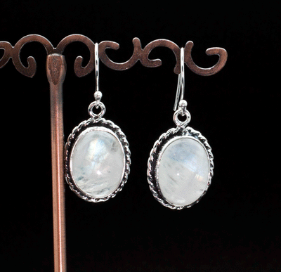 Sterling Silver Moonstone Earrings