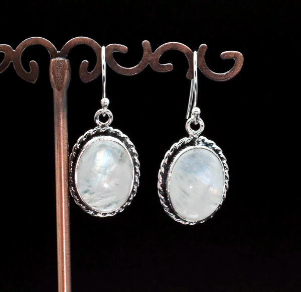 Sterling Silver Moonstone Earrings