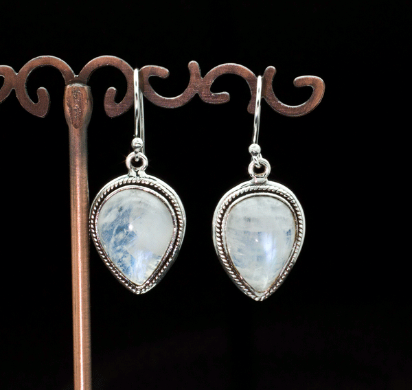 Sterling Silver Moonstone Earrings