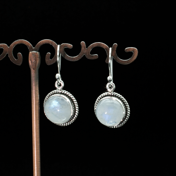 Sterling Silver Moonstone Earrings