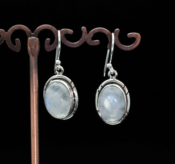 Sterling Silver Moonstone Earrings