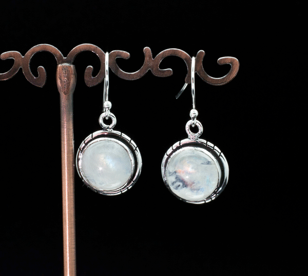 Sterling Silver Moonstone Earrings