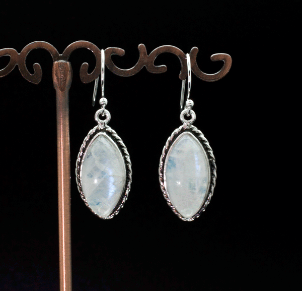 Sterling Silver Moonstone Earrings