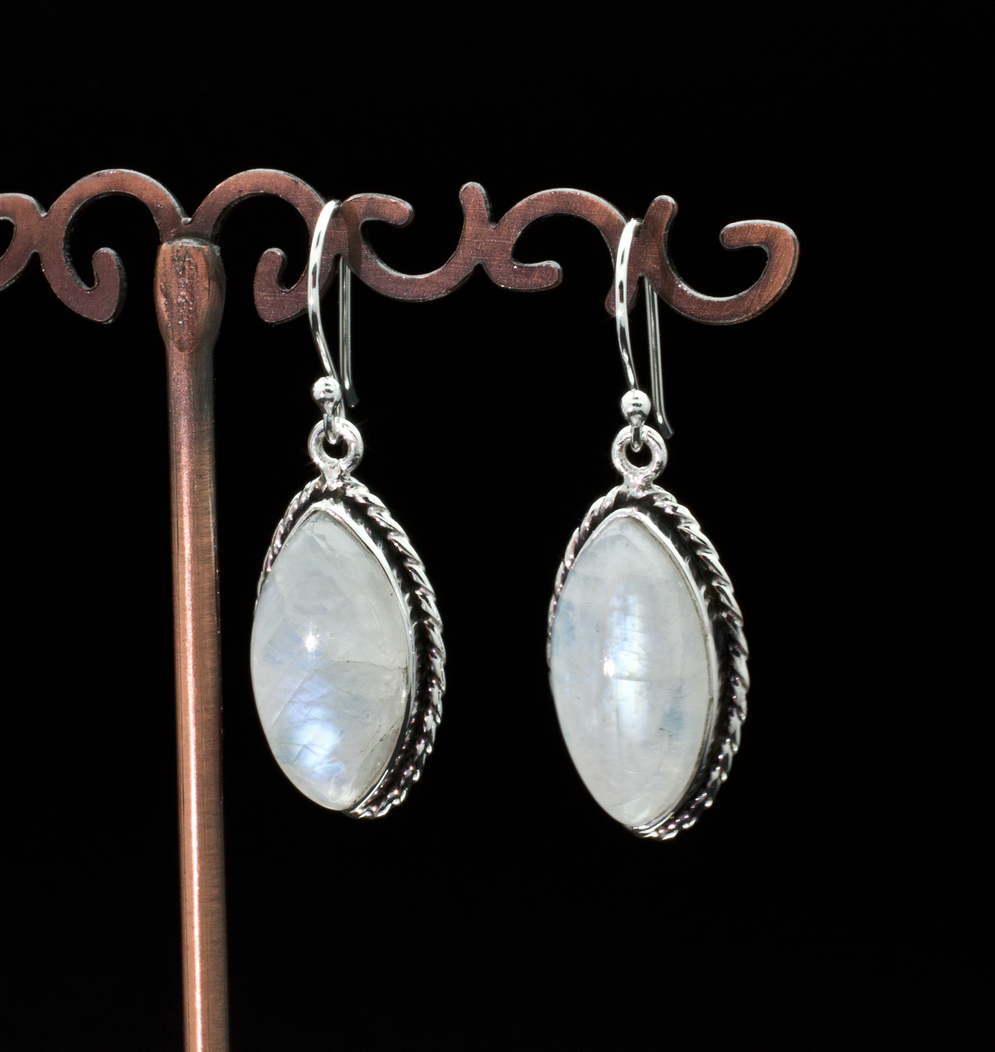 Sterling Silver Moonstone Earrings