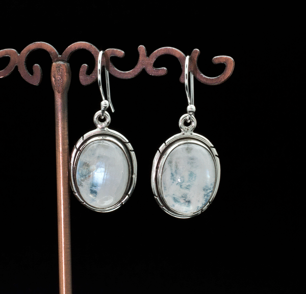 Sterling Silver Moonstone Earrings