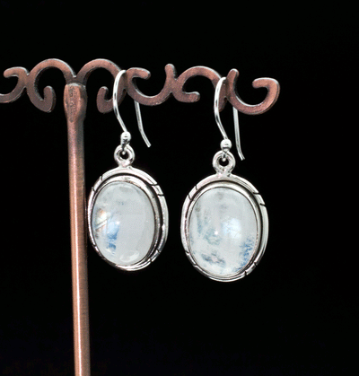 Sterling Silver Moonstone Earrings