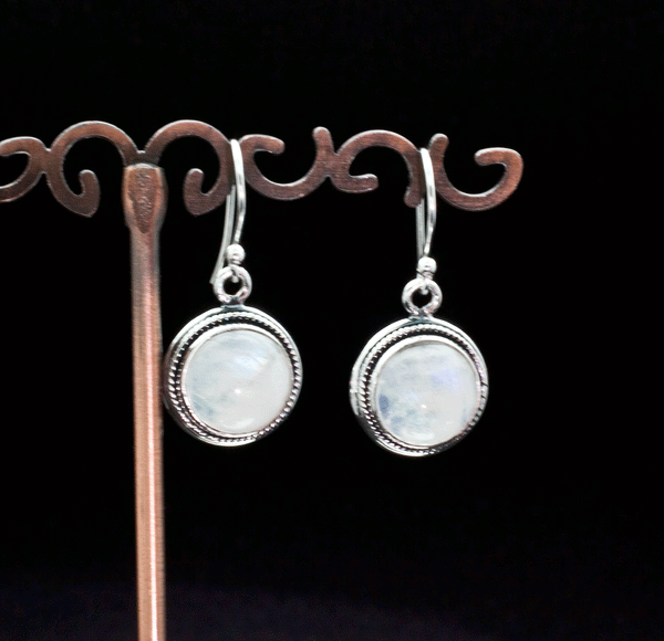 Sterling Silver Moonstone Earrings