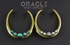 1-3/4" (44mm) Brass Saddles with Mixed Stones