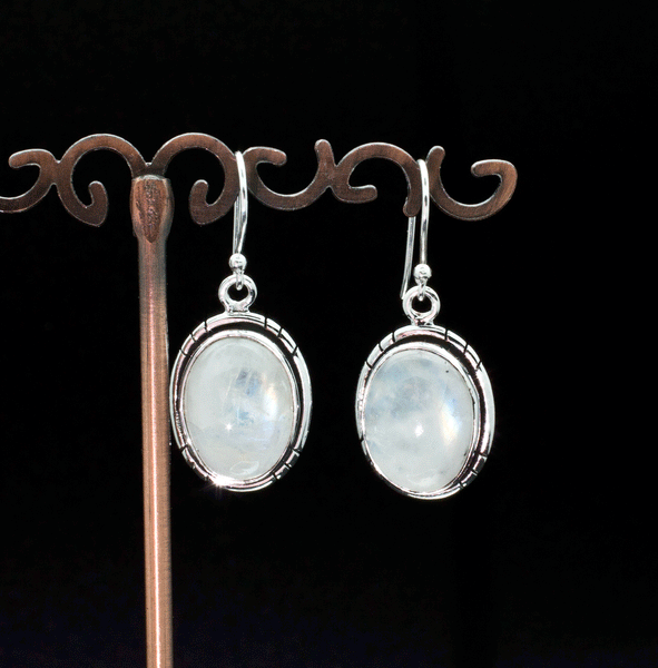 Sterling Silver Moonstone Earrings