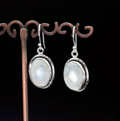 Sterling Silver Moonstone Earrings