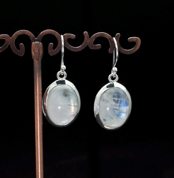 Sterling Silver Moonstone Earrings