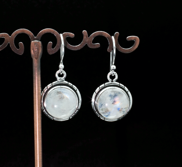 Sterling Silver Moonstone Earrings