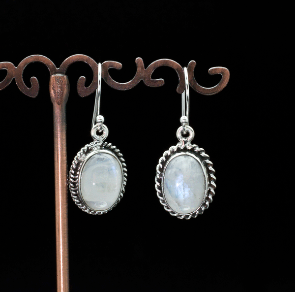 Sterling Silver Moonstone Earrings