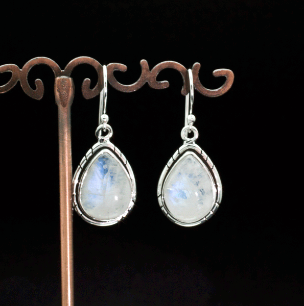 Sterling Silver Moonstone Earrings