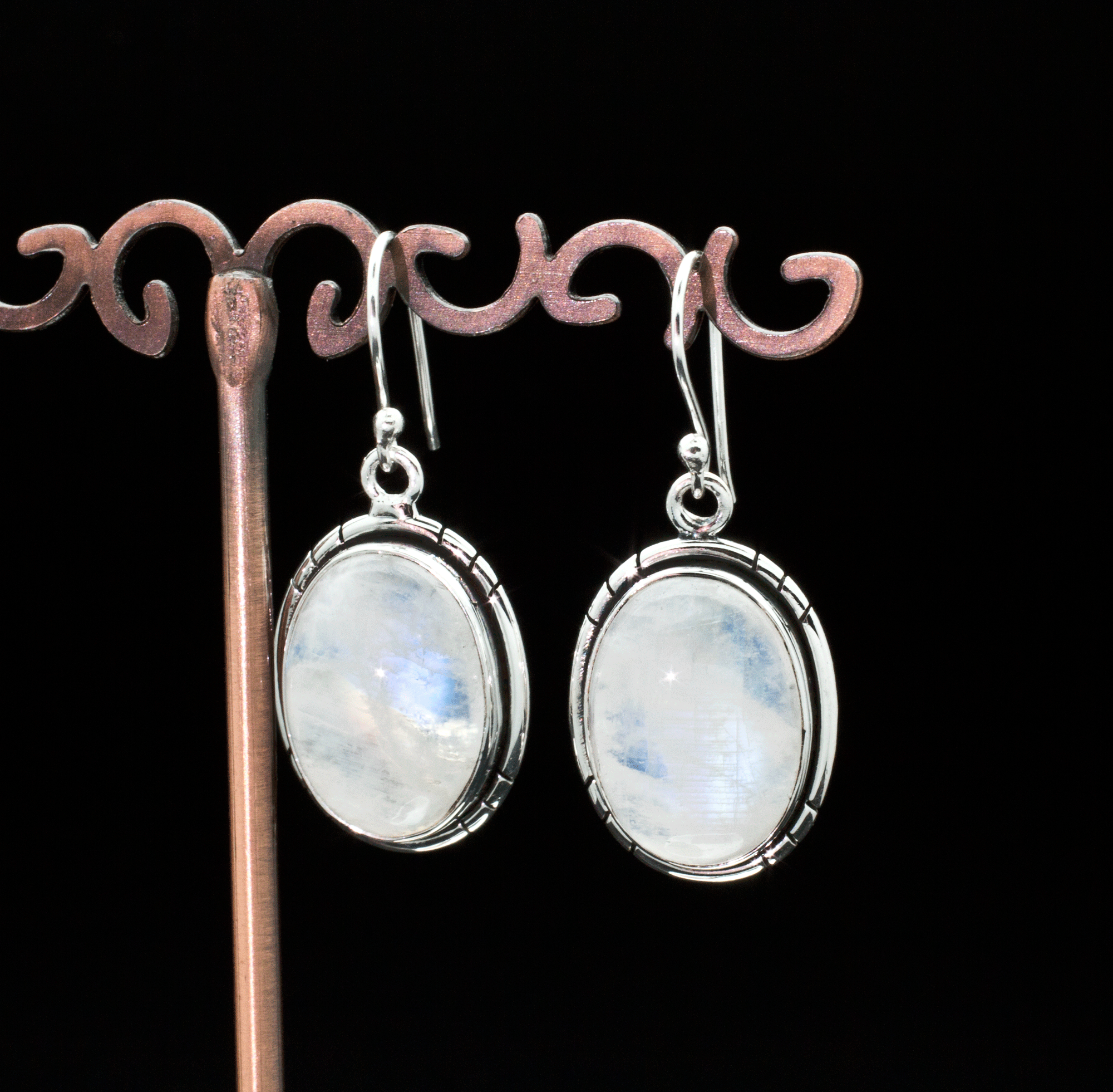 Sterling Silver Moonstone Earrings