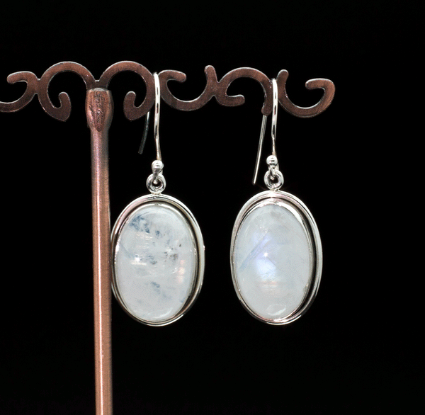 Sterling Silver Moonstone Earrings