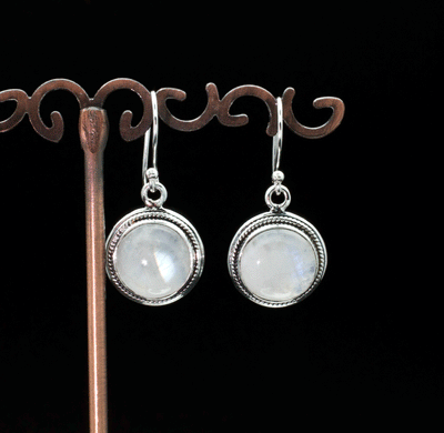 Sterling Silver Moonstone Earrings