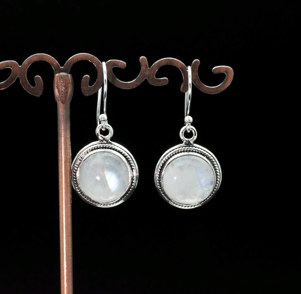 Sterling Silver Moonstone Earrings