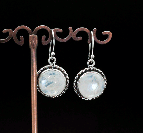 Sterling Silver Moonstone Earrings