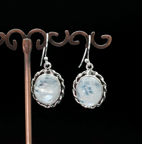 Sterling Silver Moonstone Earrings