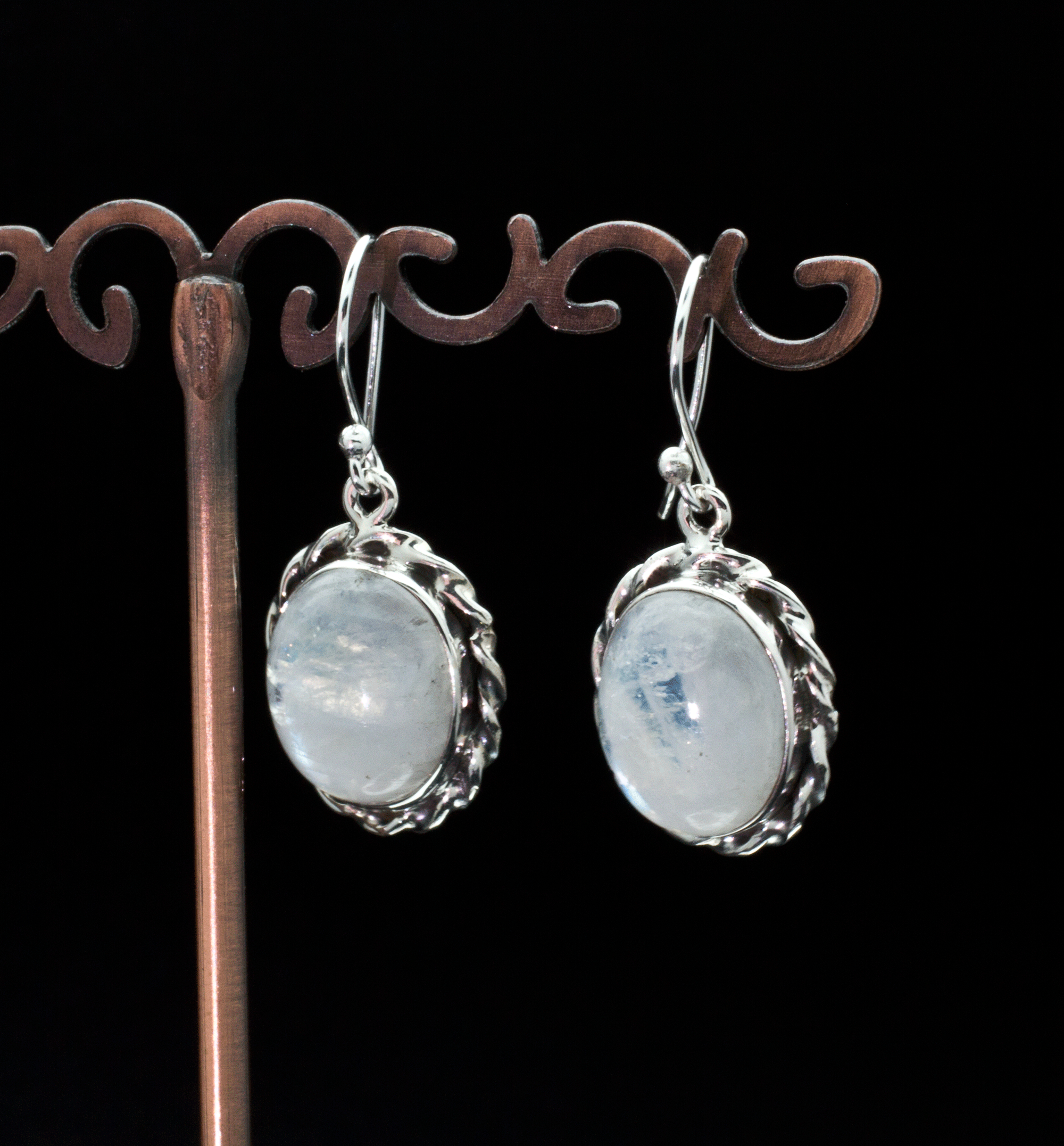 Sterling Silver Moonstone Earrings