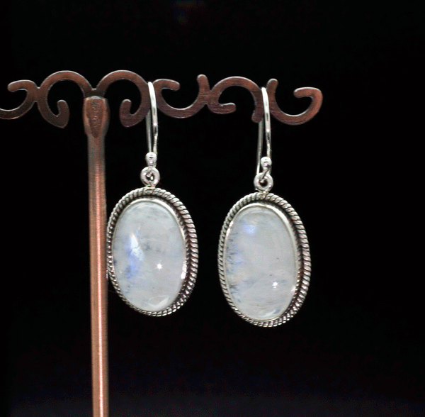 Sterling Silver Moonstone Earrings