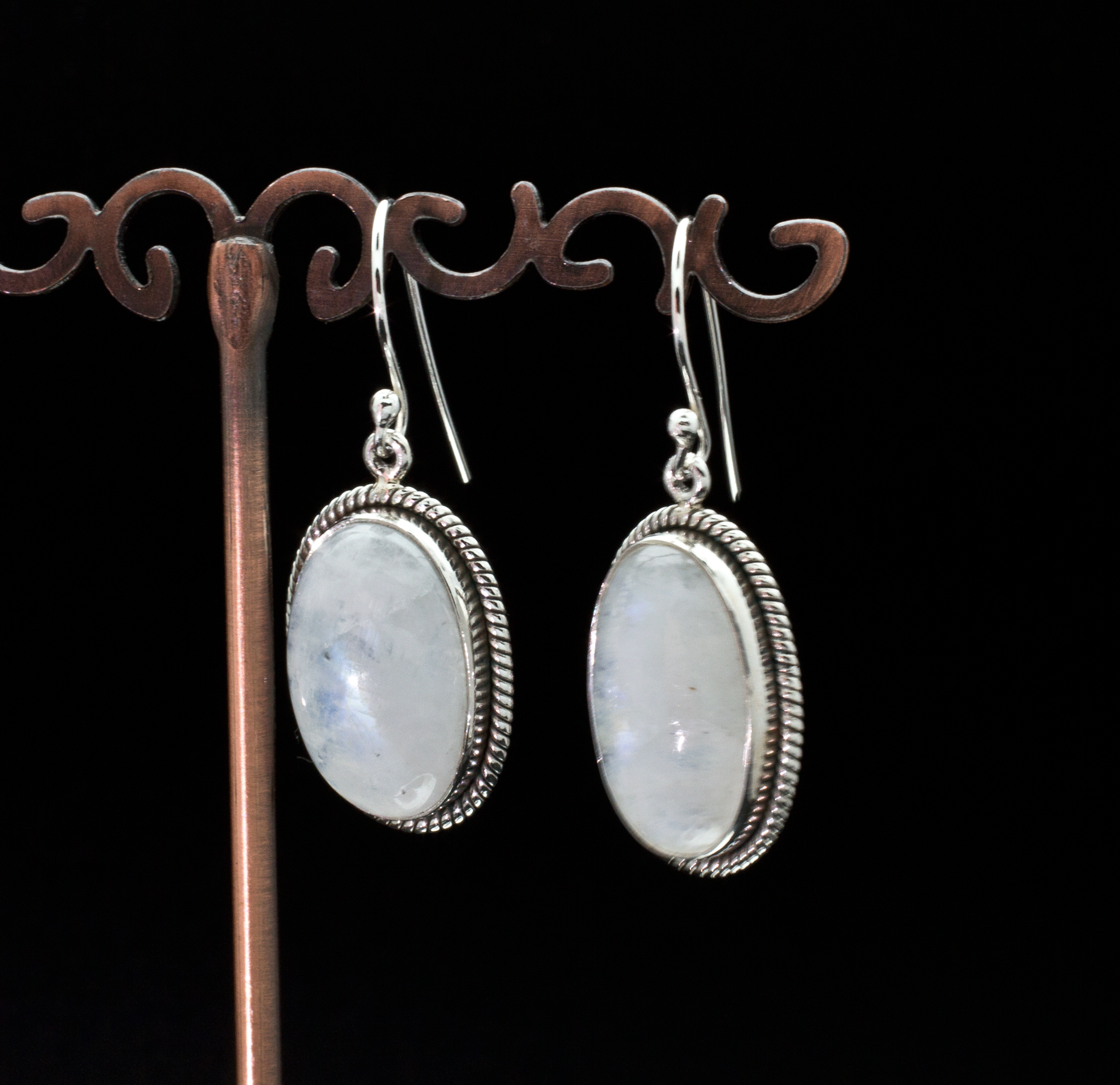 Sterling Silver Moonstone Earrings