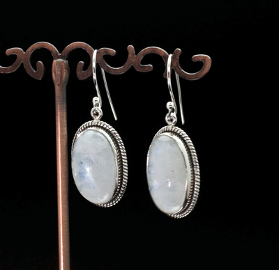 Sterling Silver Moonstone Earrings