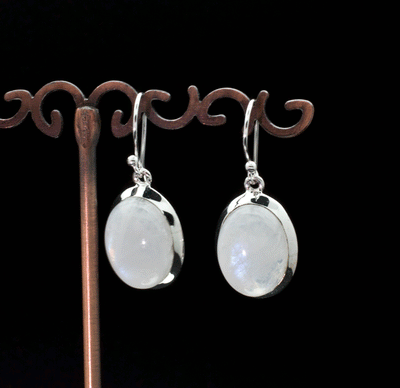 Sterling Silver Moonstone Earrings