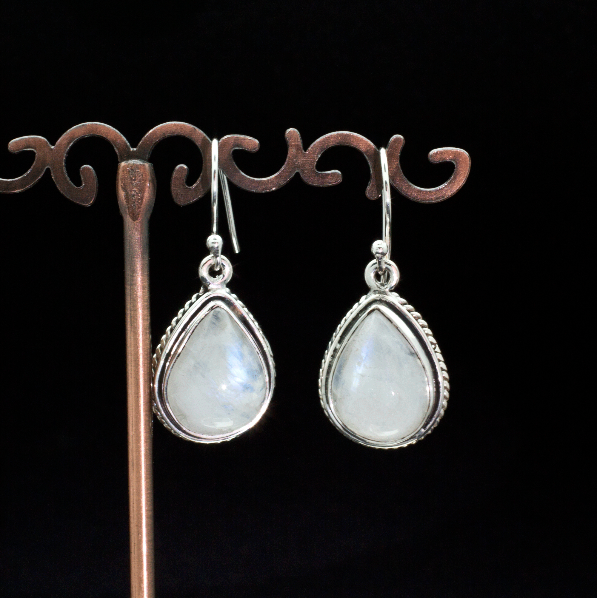 Sterling Silver Moonstone Earrings