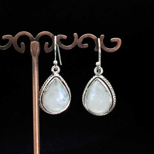 Sterling Silver Moonstone Earrings