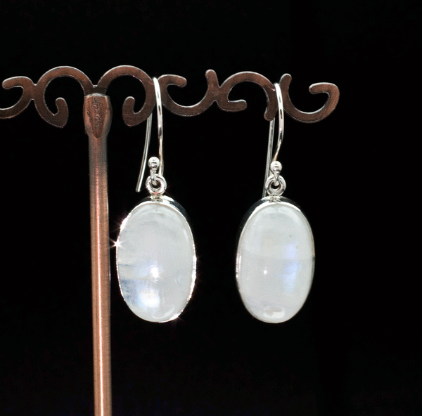 Sterling Silver Moonstone Earrings